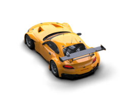 Realistic race car isolated on background. 3d rendering - illustration png