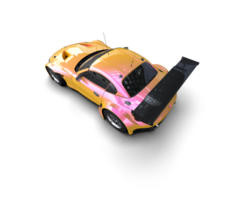 Realistic race car isolated on background. 3d rendering - illustration png
