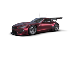 Realistic race car isolated on background. 3d rendering - illustration png