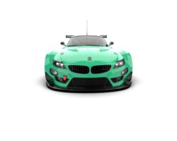 Realistic race car isolated on background. 3d rendering - illustration png