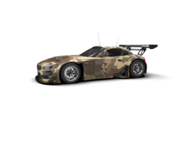 Realistic race car isolated on background. 3d rendering - illustration png