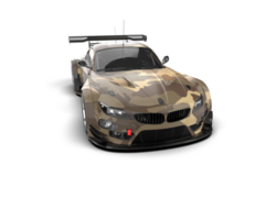 Realistic race car isolated on background. 3d rendering - illustration png