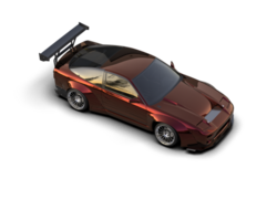 Realistic race car isolated on background. 3d rendering - illustration png