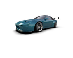 Realistic race car isolated on background. 3d rendering - illustration png