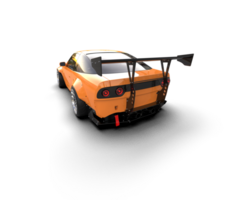 Realistic race car isolated on background. 3d rendering - illustration png