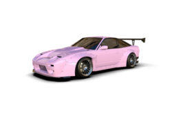 Realistic race car isolated on background. 3d rendering - illustration png