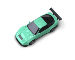 Realistic race car isolated on background. 3d rendering - illustration png