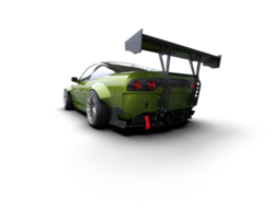 Realistic race car isolated on background. 3d rendering - illustration png