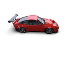 Realistic race car isolated on background. 3d rendering - illustration png