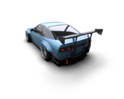 Realistic race car isolated on background. 3d rendering - illustration png