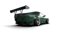 Realistic race car isolated on background. 3d rendering - illustration png