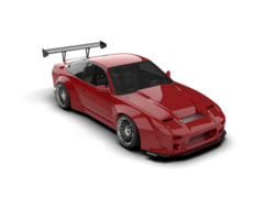Realistic race car isolated on background. 3d rendering - illustration png