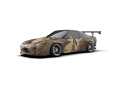 Realistic race car isolated on background. 3d rendering - illustration png