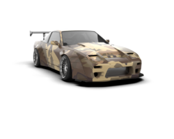 Realistic race car isolated on background. 3d rendering - illustration png