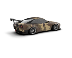 Realistic race car isolated on background. 3d rendering - illustration png