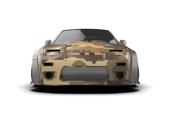 Realistic race car isolated on background. 3d rendering - illustration png