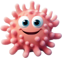 Smiling Coral Reef Cartoon Clipart illustration. AI-generated. png