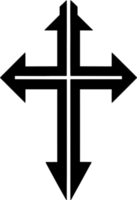 Mariner's Cross, Nautical Symbol of Faith Clipart. AI-generated. png