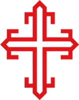 Ancient Christian Symbol, Saint Thomas Cross Clipart. AI-generated. png