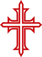 Ancient Christian Symbol, Saint Thomas Cross Clipart. AI-generated. png