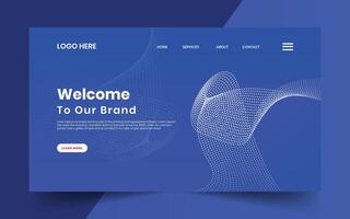 Modern technology abstract creative dynamin gradient wave line welcome banner background for website landing page hero banner design webpage header vector