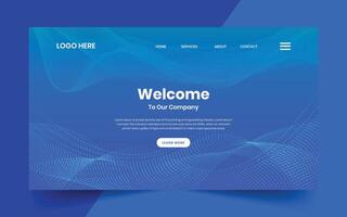 Modern technology abstract creative dynamin gradient wave line welcome banner background for website landing page hero banner design webpage header vector