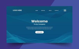 Modern technology abstract creative dynamin gradient wave line welcome banner background for website landing page hero banner design webpage header vector