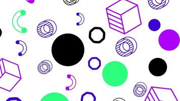 Color Random Seamless Pattern Loop Background video