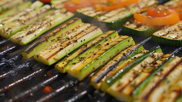 A feast for the eyes and taste buds grilled zucchini ribbons in all their glory video