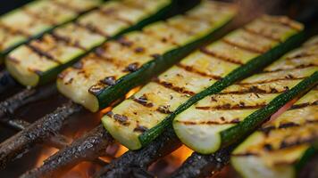 Thin tender zucchini ribbons expertly grilled to bring out their natural sweetness video