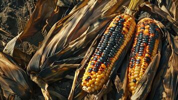 A mouthwatering view of charred corn on the cob dusted with es and ready to be devoured video