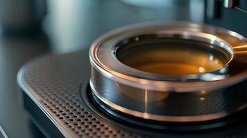 In the fifth image we get a magnified view of the precision sensors on a smart coffee scale ensuring accurate and consistent measurements video