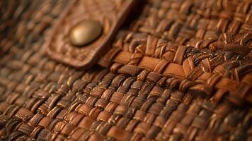 The intricate details of a handwoven ereader case with a touch of rustic charm and a loop for holding a stylus or pen video