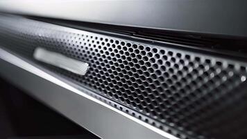 A detailed shot of the air inlet grille showcasing its sleek design and ability to efficiently draw in air for purification video