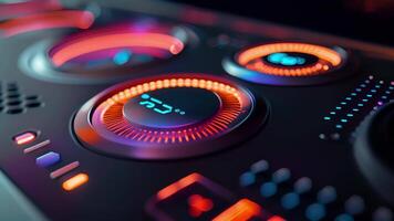 A closeup of a control panel featuring touch buttons and a colorcoded air quality indicator making it easy to monitor and control air purification settings video