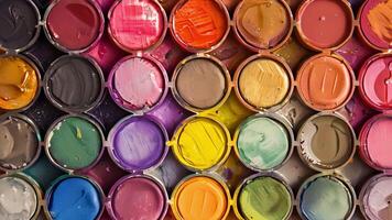 A closeup of a set of watercolor paints capturing the unique texture and vibrancy of each individual pan video