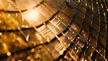 In a closeup image a single solar panel appears almost like a work of abstract art with its symmetrical lines and patterns video