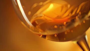 The deep golden color of one particular wine a sign of its fullbodied flavor and refined notes video
