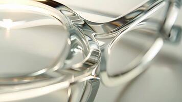 The smooth curves and thin rims of the glasses designed specifically for maximum taste and video