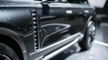 A side view of a model SUV showcasing the chrome details and intricate door handle design video