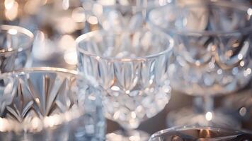The precision and attention to detail in the of the crystal glassware showcases the skilled craftsmanship behind each piece video