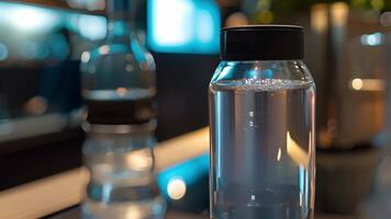 The sensors on this smart water bottle can detect the users hydration levels and display it on the screen with a progress bar encouraging them to drink more water video