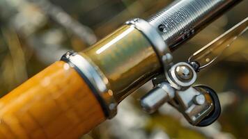 A closeup of a sy rod butt reveals a hidden compartment cleverly designed to store a hook or lure for quick and convenient access video