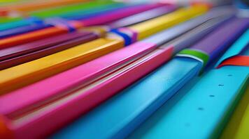 A detailed shot of a digital notebook screen with colorful tabs and icons at the top and crisp clean lines forming neat sections for notes and doodles video