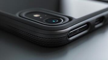 An angled shot of a wireless charging case highlighting the soft shockabsorbing material for added durability video