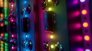 The LED lights on a smart locker are featured in a closeup view showcasing how they change color to indicate the status of each locker and guide users to the correct one video