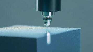 A nanoindentation machine testing the mechanical properties of a newly developed material at a tiny scale.. video