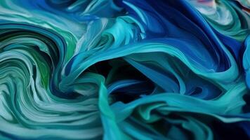 The fabric twists and turns in the dye mimicking the natural movements of a flowing river.. video