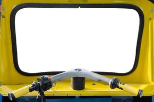 Tuk Tuk is the front scene, isolated white background photo