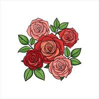 Various types of colorful flowers vector